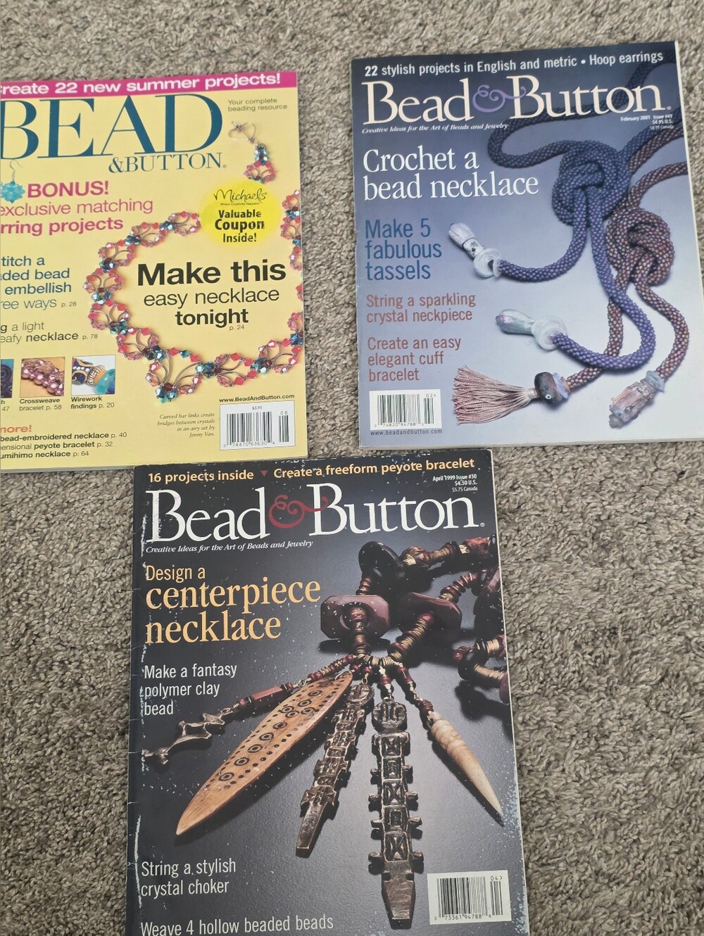 Bead & Button Magazine Lot — Craft Jewelry Project Covers